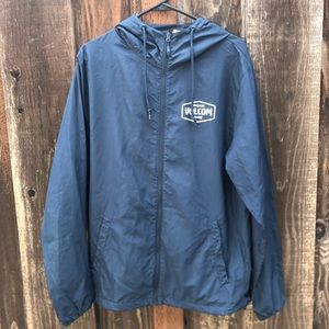 Navy blue volcom light windbreaker